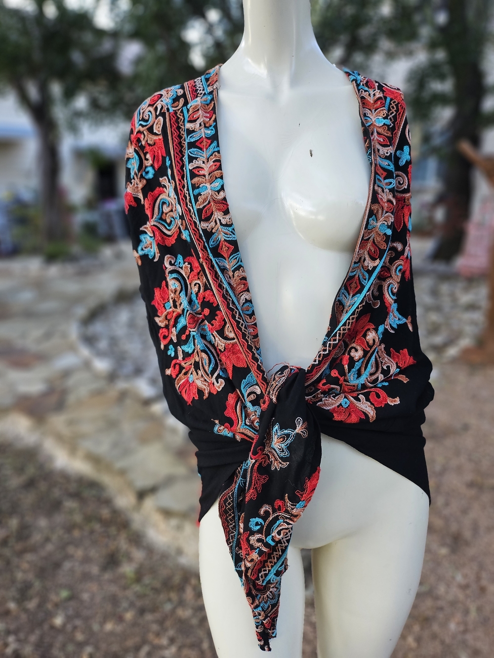 Umgee USA Embroidered Colorful Open Jacket Size M/L